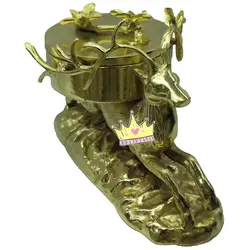 شکلات خوری پذیرایی طلایی طرح تندیس گوزن و صخره