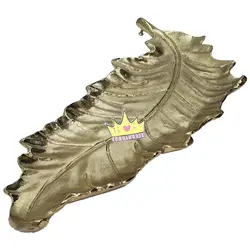 ظرف پذیرایی طرح برگ بادام طلایی