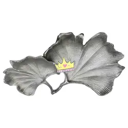 ظرف پذیرایی طرح برگ مرداب نقره‌‌ای