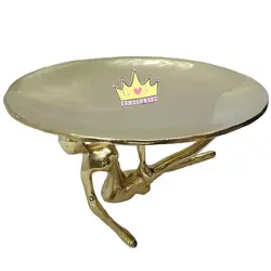 شیرینی خوری یک طبقه طرح بالرین نشسته طلایی