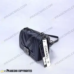 کیف پاسپورتی شنل مدل گلدوزی هفتی مشکی کوچک