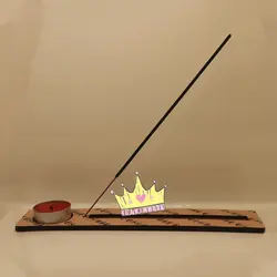 جا عود و وارمر مستطیل چوبی طرح‌دار