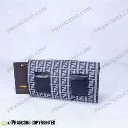 کیف پول پاسپورتی فندی FENDI رنگ طوسی