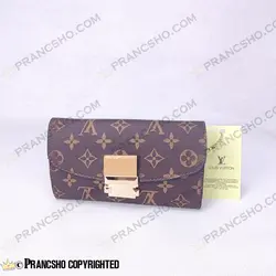 کیف پول پاسپورتی لویی ویتون قهوه ای