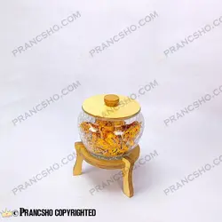 کندی سه طبقه کروی پایه چوبی