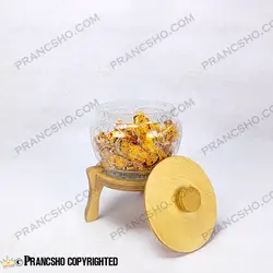 کندی سه طبقه کروی پایه چوبی