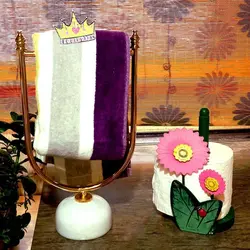 آویز حوله سنگی با اکسسوری فلزی