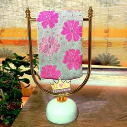 آویز حوله سنگی با اکسسوری فلزی