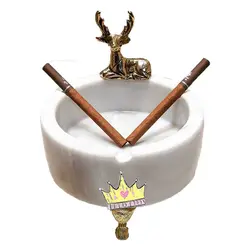 زیر سیگاری سنگی گرد با پایه مبلی