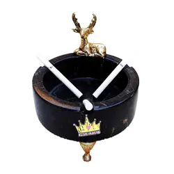 زیر سیگاری سنگی گرد با پایه مبلی