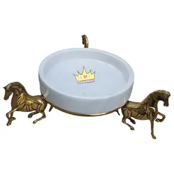 میوه خوری (آجیل خوری) استوانه ای سنگی بزرگ لبه دار