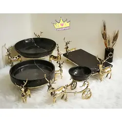 میوه خوری (آجیل خوری) استوانه ای سنگی بزرگ لبه دار