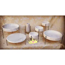 میوه خوری (آجیل خوری) استوانه ای سنگی بزرگ لبه دار