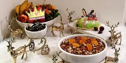 میوه خوری (آجیل خوری) استوانه ای سنگی بزرگ لبه دار