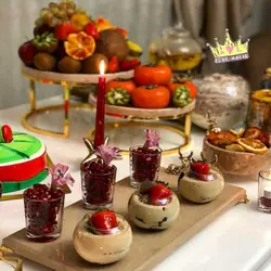 استند پذیرایی دو طبقه سنگی