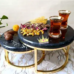 استند پذیرایی دو طبقه سنگی