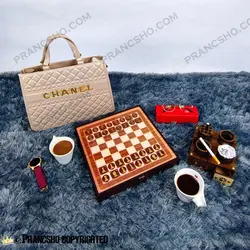 کیف زنانه دستی شنل بزرگ کرم پنککی HIGH COPY های کپی