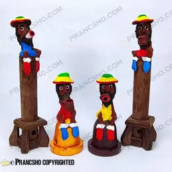 جا عودی کوتاه پایه سفالی طرح باب مارلی پیپ دار