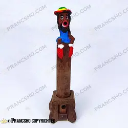 جا عودی بلند پایه چوبی طرح باب مارلی سیگاری