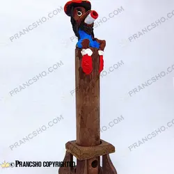 جا عودی بلند پایه چوبی طرح باب مارلی سیگاری