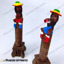 جا عودی بلند پایه چوبی طرح باب مارلی سیگاری