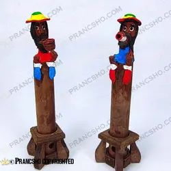 جا عودی بلند پایه چوبی طرح باب مارلی پیپ دار