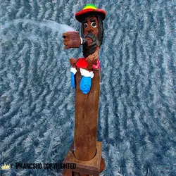 جا عودی بلند پایه چوبی طرح باب مارلی پیپ دار