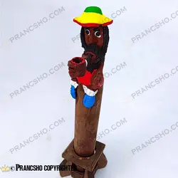 جا عودی بلند پایه چوبی طرح باب مارلی پیپ دار