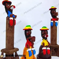 جا عودی بلند پایه چوبی طرح باب مارلی پیپ دار