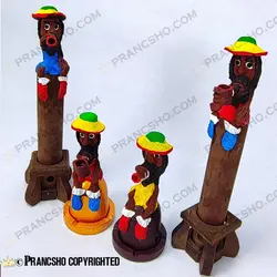 جا عودی بلند پایه چوبی طرح باب مارلی پیپ دار