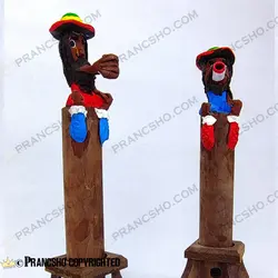 جا عودی بلند پایه چوبی طرح باب مارلی پیپ دار