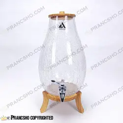 کلمن شیشه ای خمره‌ای طرح اریکا شیشه الماسی (تَرَک دار)