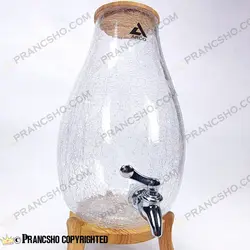 کلمن شیشه ای خمره‌ای طرح اریکا شیشه الماسی (تَرَک دار)