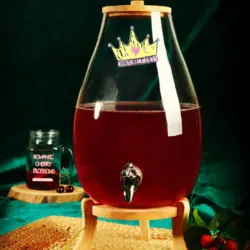 کلمن شیشه ای خمره‌ای طرح اریکا شیشه الماسی (تَرَک دار)