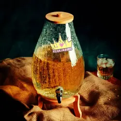 کلمن شیشه ای خمره‌ای طرح اریکا شیشه الماسی (تَرَک دار)