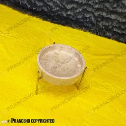 شکلات خوری بزرگ سنگی پایه میخی نقره‌ای سنگ پارادایس نسکافه‌ای