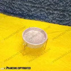 ست پذیرایی استوانه‌ای سنگی با پایه میخی نقره‌ای سنگ پارادایس نسکافه‌ای