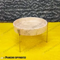 آجیل خوری سنگی پایه میخی نقره‌ای سنگ پارادایس نسکافه‌ای