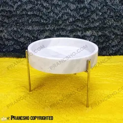 میوه خوری سنگی پایه میخی نقره‌ای سنگ سفید ازنا