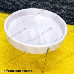 میوه خوری سنگی پایه میخی نقره‌ای سنگ سفید ازنا