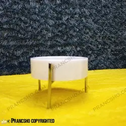 شکلات خوری متوسط سنگی پایه میخی نقره‌ای سنگ سفید ازنا