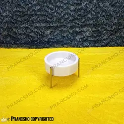 ست ظروف پذیرایی سنگی پایه میخی نقره‌ای سنگ سفید ازنا