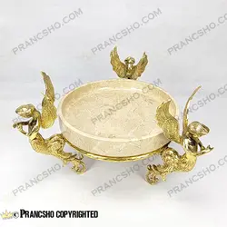 سرویس پذیرایی سنگ پارادایس نسکافه‌ای با پایه برنجی طرح آنجل