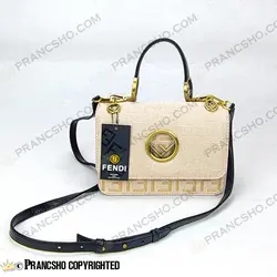 کیف پاسپورتی بزرگ فندی سفید نخی یراق آنتیک HIGH COPY های‌کپی