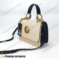 کیف پاسپورتی بزرگ فندی سفید نخی یراق آنتیک HIGH COPY های‌کپی