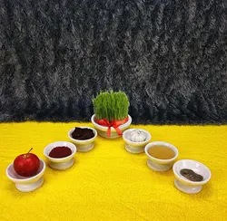 هفت سین سنگی گرد پایه دار (انواع سنگ)