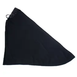 مقنعه مشکی نیمه نگین کرپ