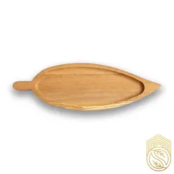 جاعودی و جا شمعی چوبی طرح برگ کد sh7