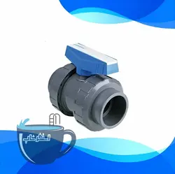 شیر توپی مهره دار چسبی UPVC - استخر شاپ
