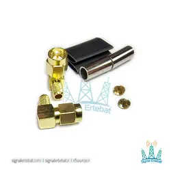 کانکتور SMA نری 90 درجه سرکابلی مناسب LMR200/RG58